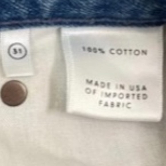 GRLFRND Karolina Crop Slightly Distressed Blue Denim Jean Sixpence Wash Size 31 - Picture 11 of 11